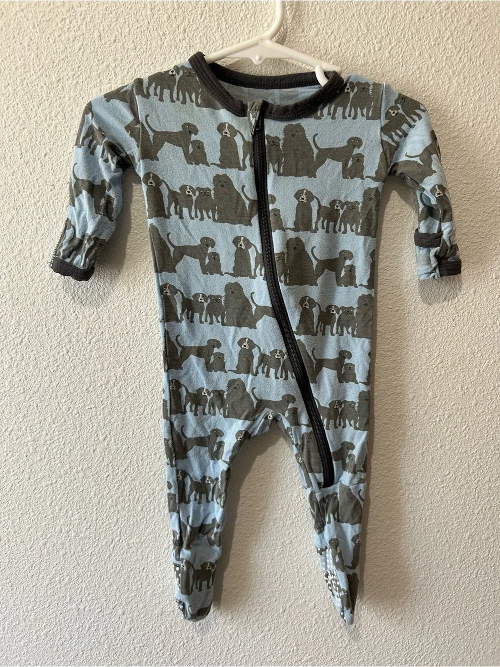 Kickee Pants Puppy Print Zippered Footie